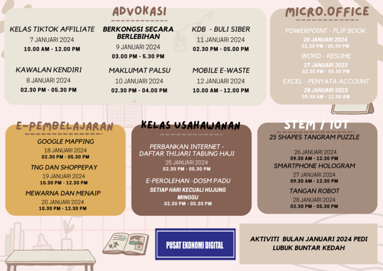 Cute Korean Vibe Room Illustration Class Schedule 1